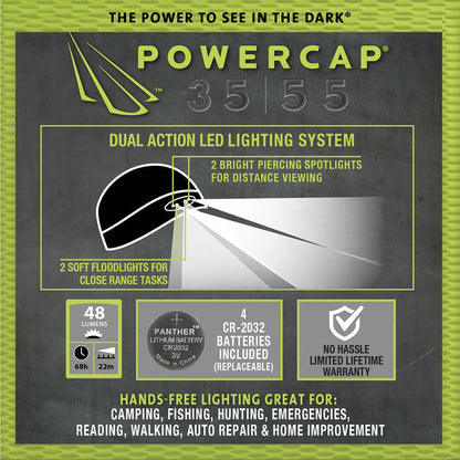 POWERCAP 35/55 Fleece LED Beanie Hat With Lights