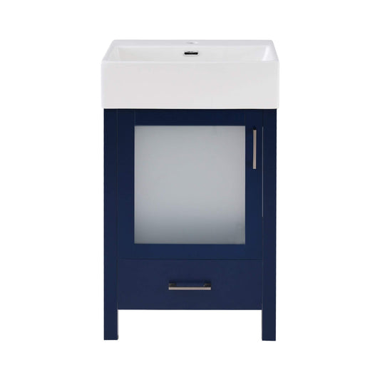 Nuvia 20-Inch Modern Bathroom Vanity With Ceramic Sink And Storage Cabinet (SAK83047)
