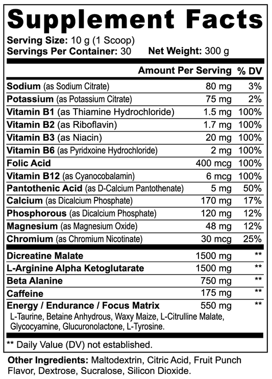 NITRIC SHOCK PRE-WORKOUT - FRUIT PUNCH