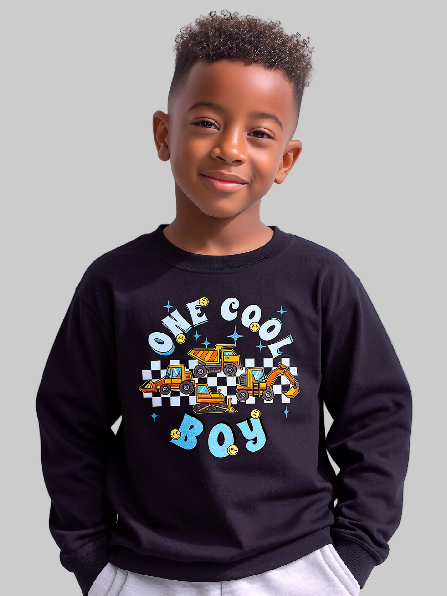 Boys One Cool Boy Long Sleeve Crewneck Sweatshirt