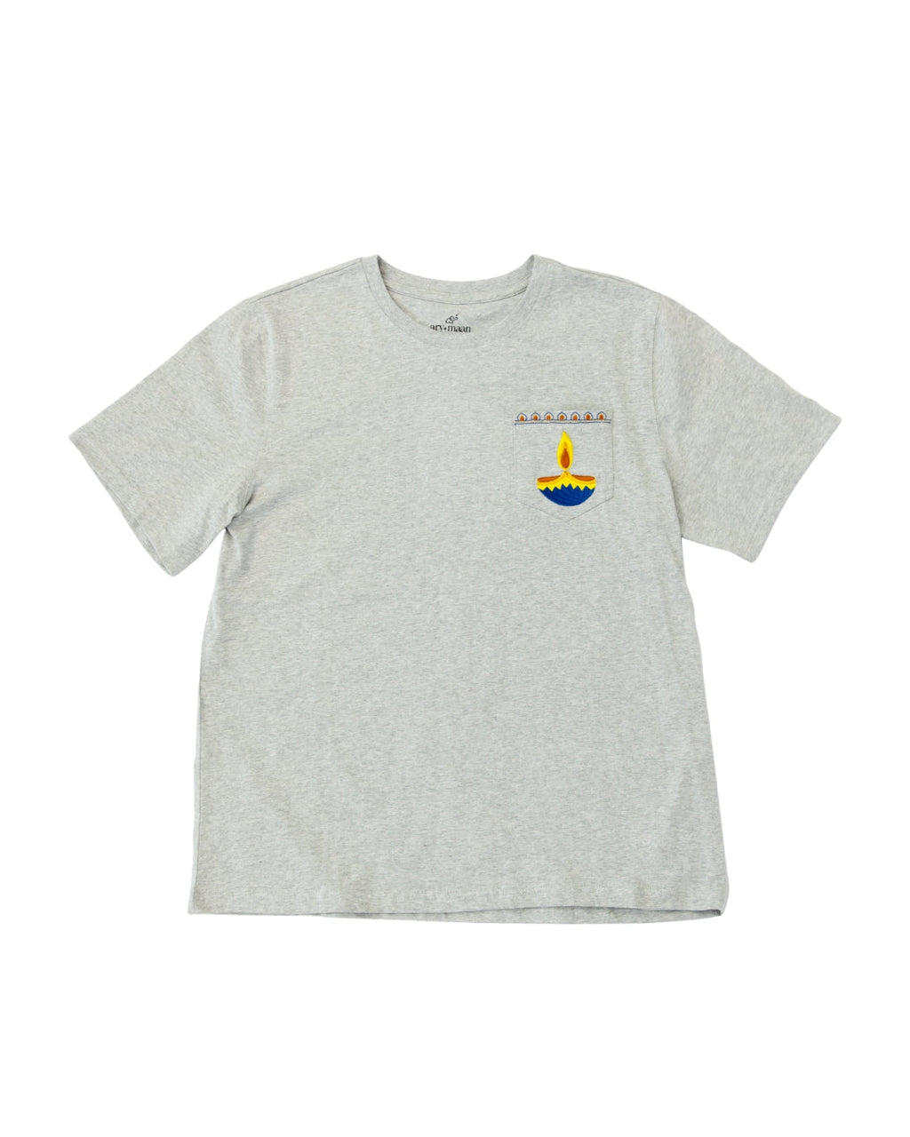 Adult Short Sleeve Pocket Tee – Blue Diya