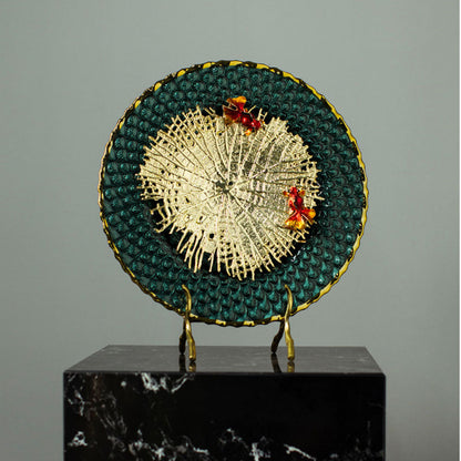 Luxury "Harmony in Water" Brass and Glass Fish Sculpture | 3CARATS
