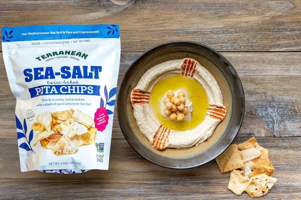 24 Pack Pita Chip Variety (8 Za'atar Pita Chips, 8 Spicy Za'atar Pita Chips, 8 Sea Salt Pita Chips)