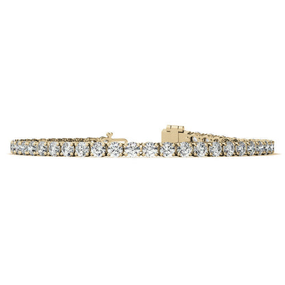6.5 CTW Lab Grown Diamond (G/VS) Tennis Bracelet in Choice of 14k White or Yellow Gold - AGI Certified