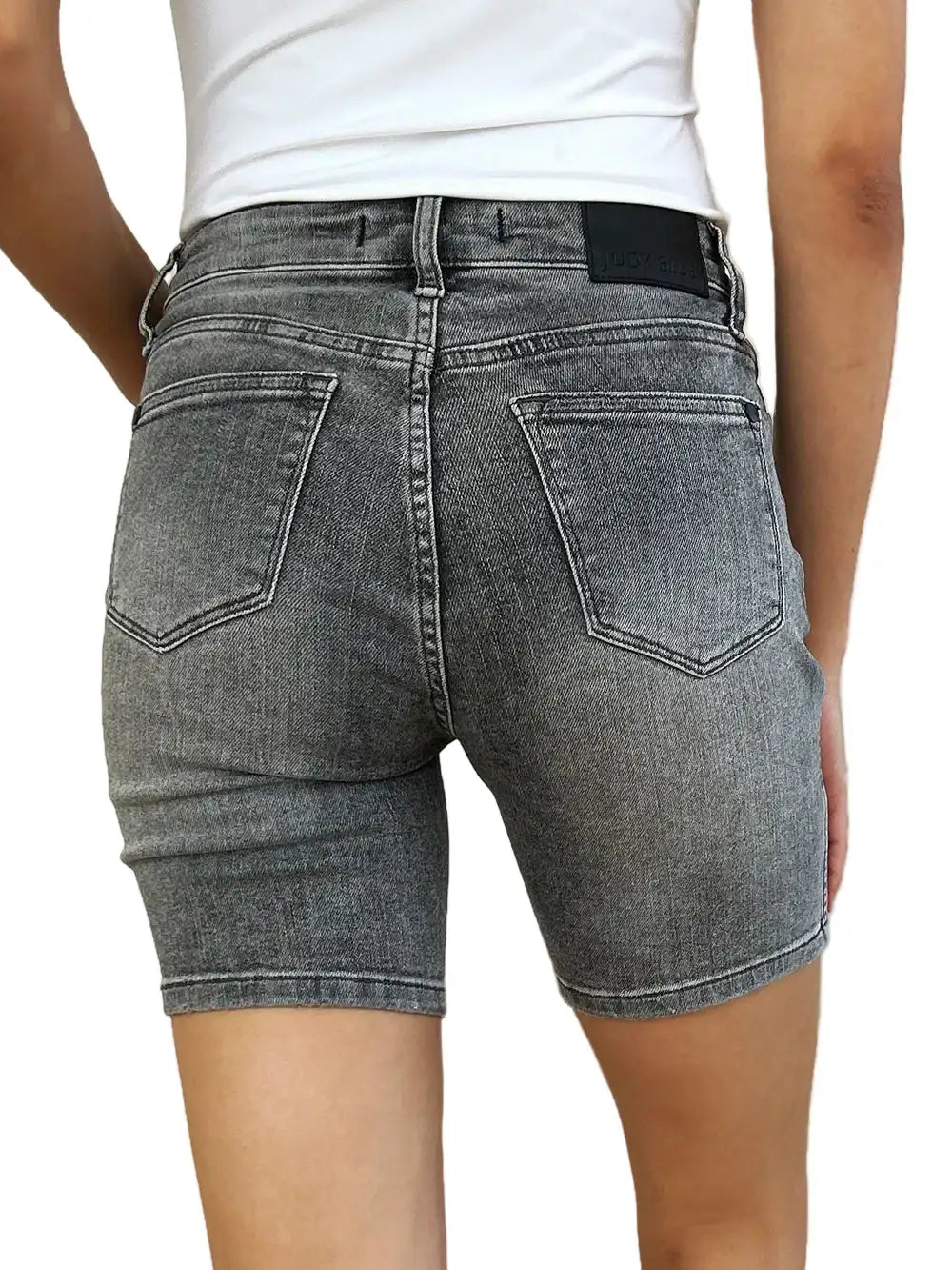 Judy Blue Full Size High Waist Washed Denim Shorts