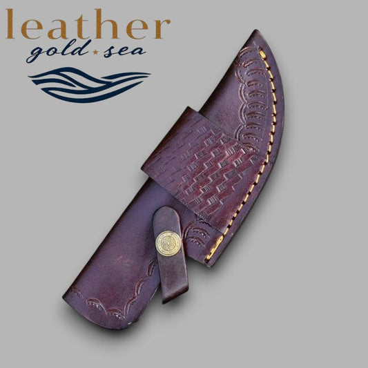 Leather Knife Sheath Horizontal – Handmade in Genuine Leather