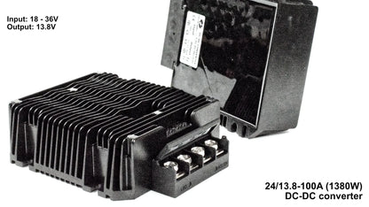 DC-DC Converters: step up/down transformers for 12V, 24V & 48V