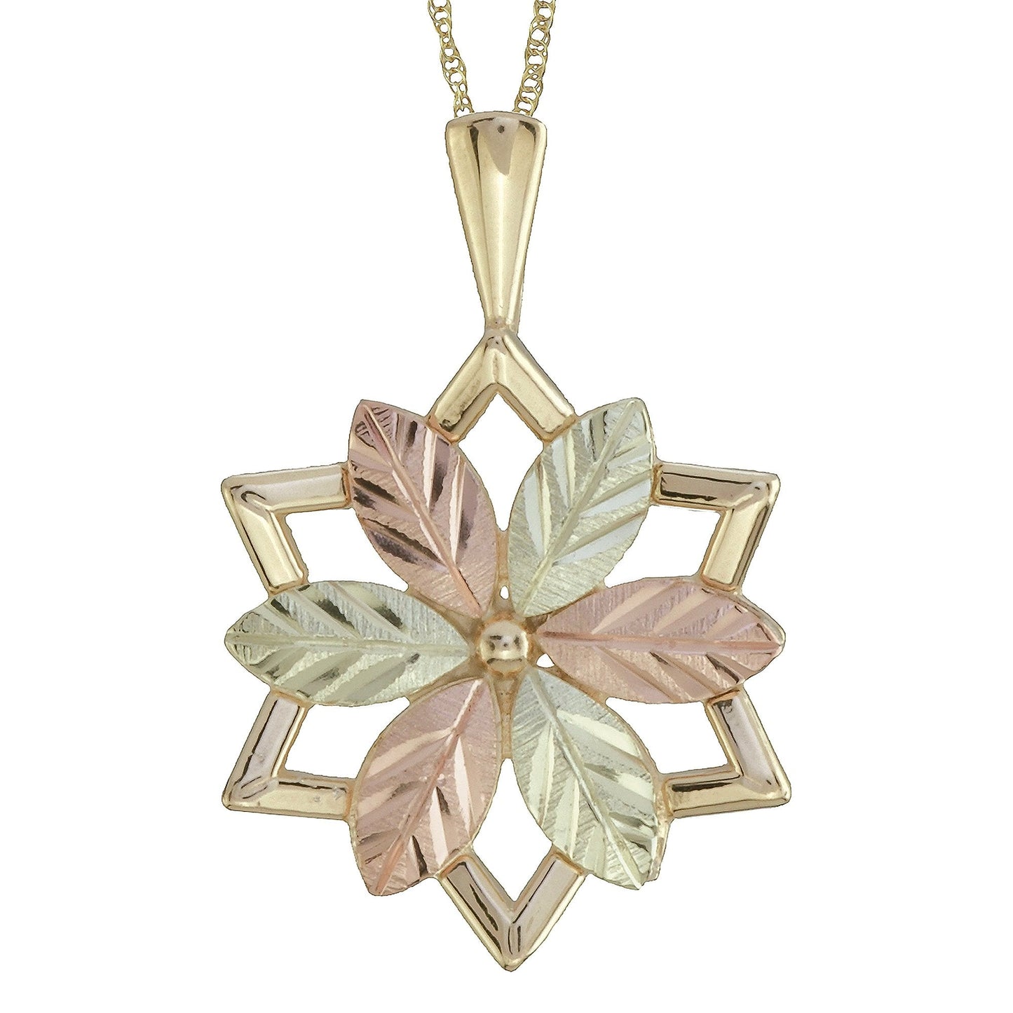 Hexagonal - Black Hills Gold Pendant