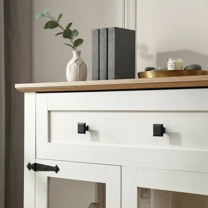 Modern Glass Door Cabinet – 3 Styles | Adjustable Shelves | Compact Storage Cupboard