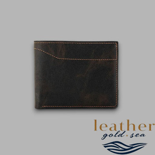 Handmade American Leather Wallets - Dark Brown