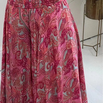 Loose Flowy Casual Midi Skirt for Women