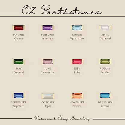 CZ Birthstone Necklace