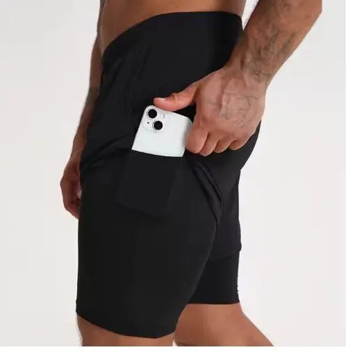 Men's Quick Dry 2-in-1 Gym Shorts with Liner