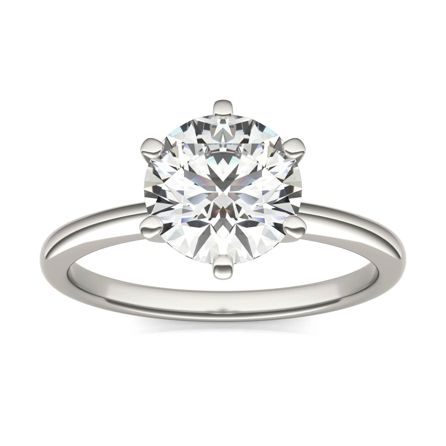 AGI Certified 3 CTW Lab Grown Diamond Solitaire Engagement Ring – G-VS Clarity, 14K White Gold