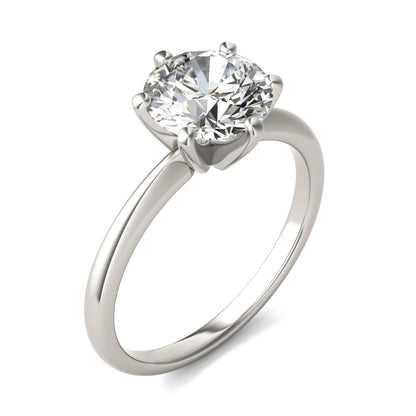 2.00 CTW AGI Certified Lab Grown Diamond Solitaire Engagement Ring – G-VS Clarity, 14K White Gold
