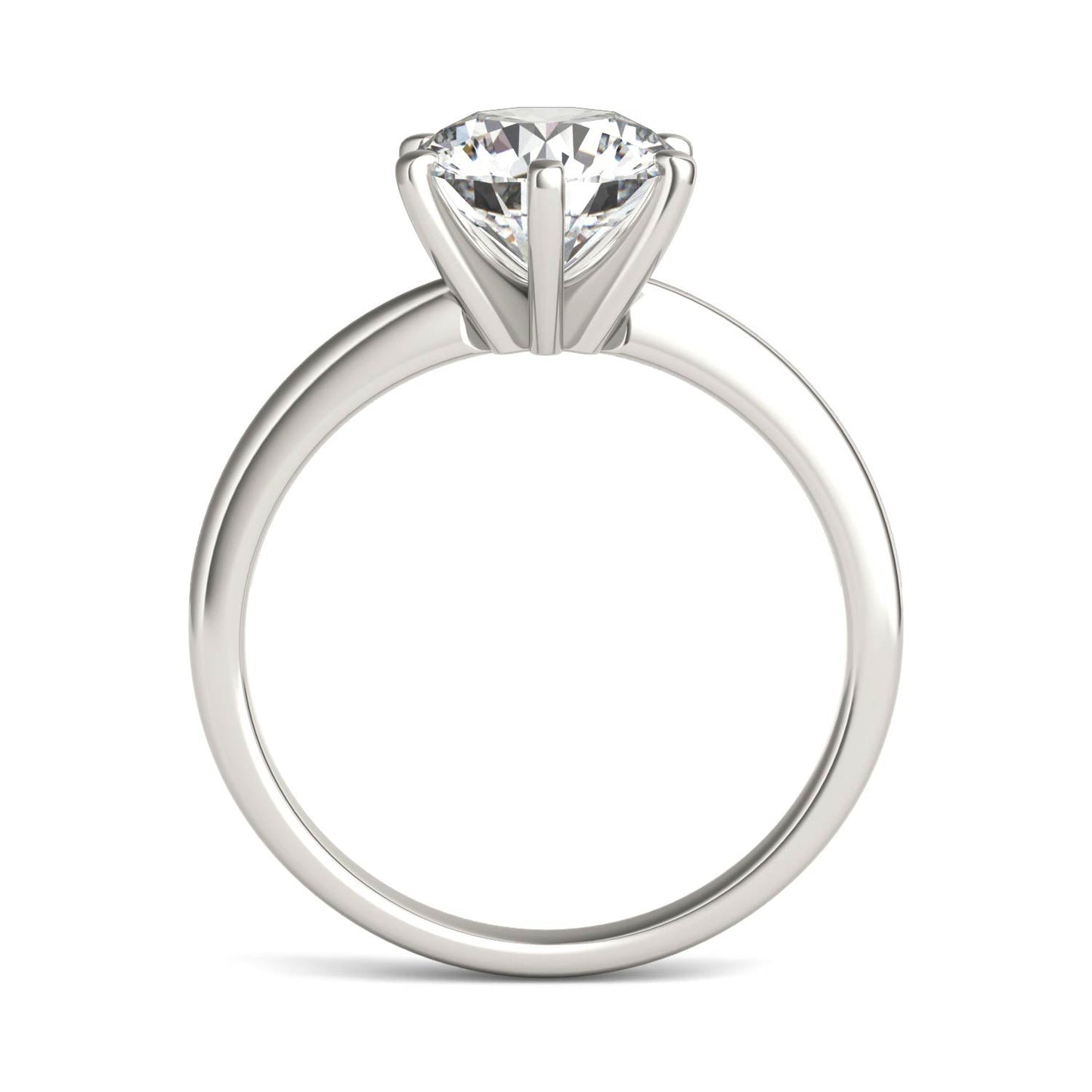 2.00 CTW AGI Certified Lab Grown Diamond Solitaire Engagement Ring – G-VS Clarity, 14K White Gold