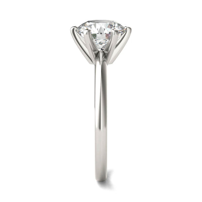 AGI Certified 3 CTW Lab Grown Diamond Solitaire Engagement Ring – G-VS Clarity, 14K White Gold