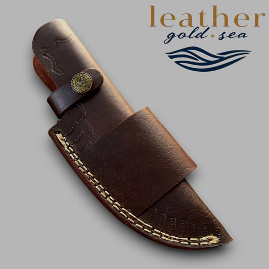 Horizontal Knife Sheath | Rustic Edge - Custom Leather Knife Sheath