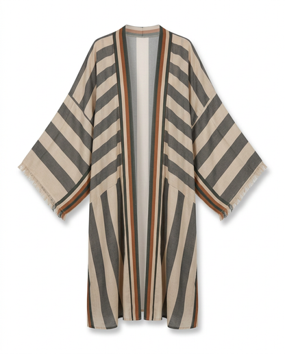 Free Spirit Striped Boho Kimono