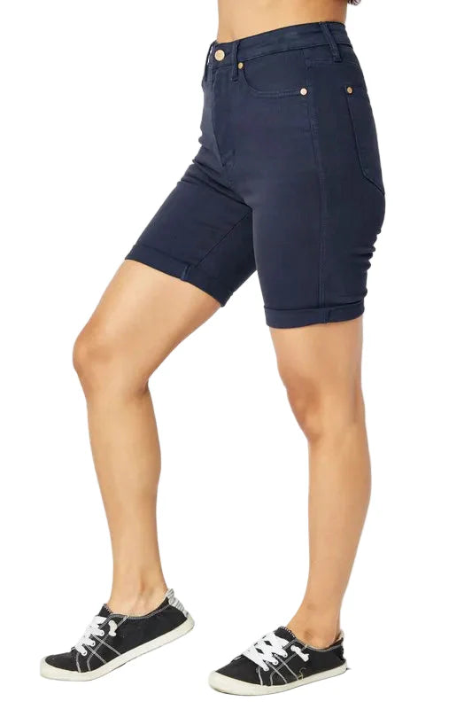 Judy Blue Full Size High Waist Tummy Control Bermuda Shorts