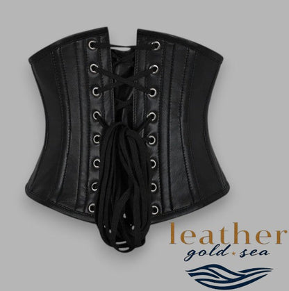 Black Leather Corsets – Handcrafted & Size Inclusive