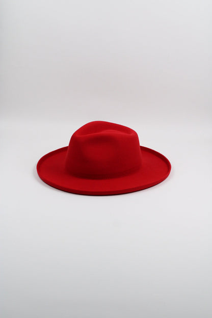 Harper Pencil Brim Hat - Cherry Red