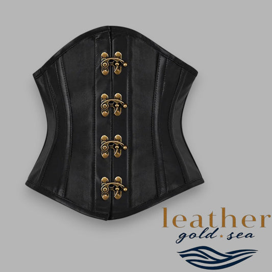 Black Leather Corsets – Handcrafted & Size Inclusive