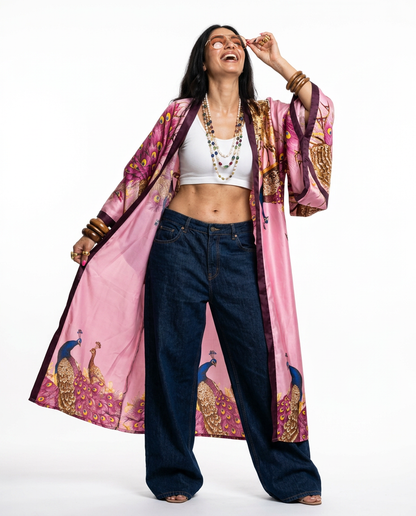 Divine Printed Silk Kimono
