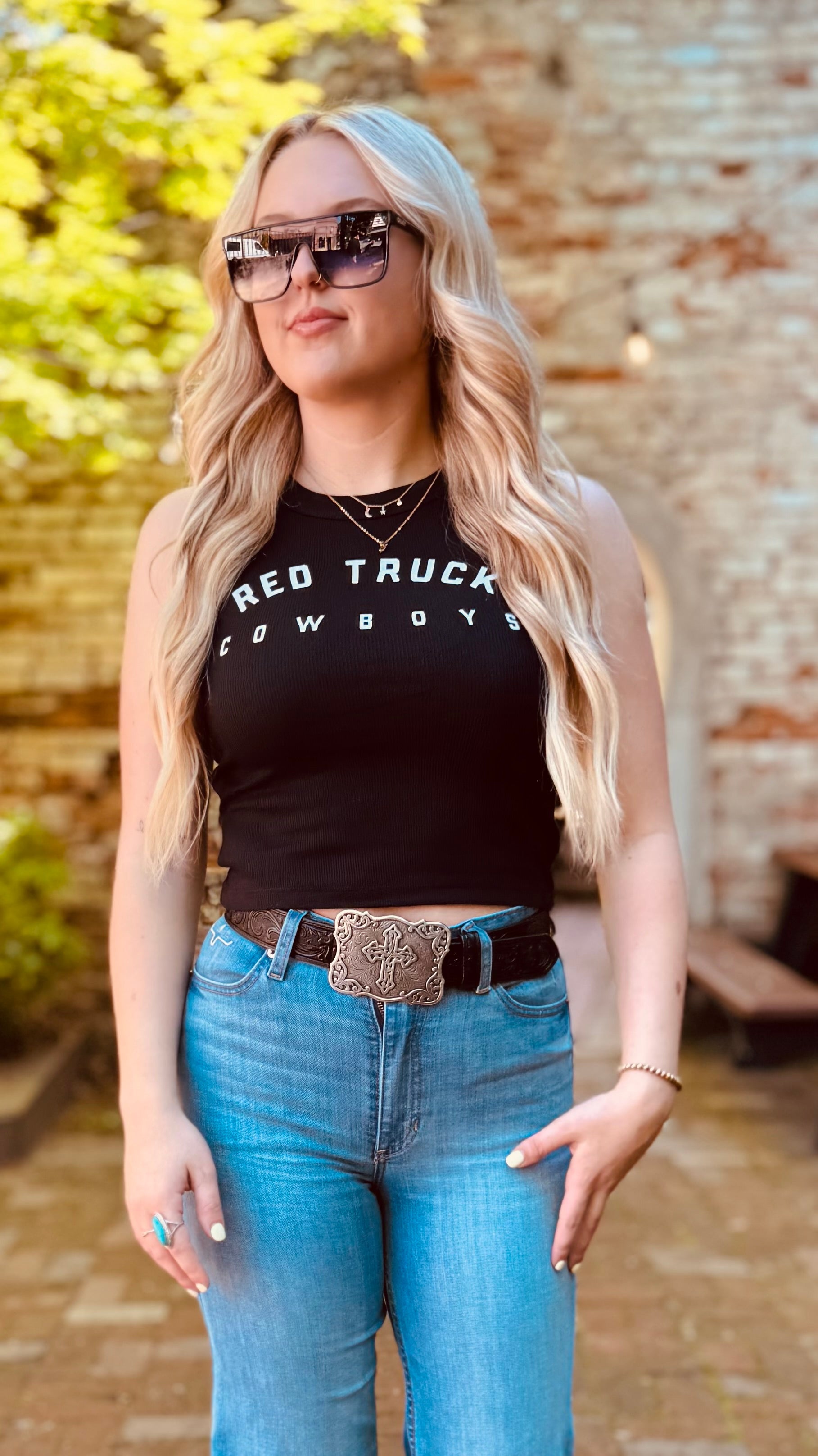 Varsity Tank-
Red Truck Cowboys