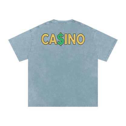 Casino - Snow Washed Oversized Cotton T-Shirt