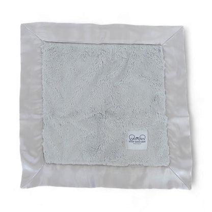 Luxury Baby Lovey with Satin Trim – Luxe | Silver