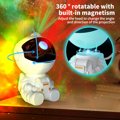 Astronaut Galaxy Projector Night Light – White Astronaut, Galaxy Lamp Star Projector for Kids Room, Space Decor & Birthday Gift