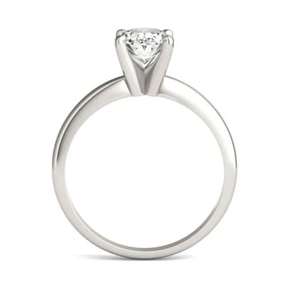 1 1/2 CTW Oval Lab Grown Diamond Solitaire Engagement Ring 14K White Gold