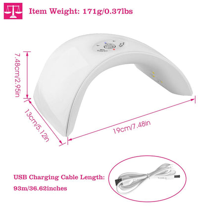 Portable UV Nail Gel Art Dryer
