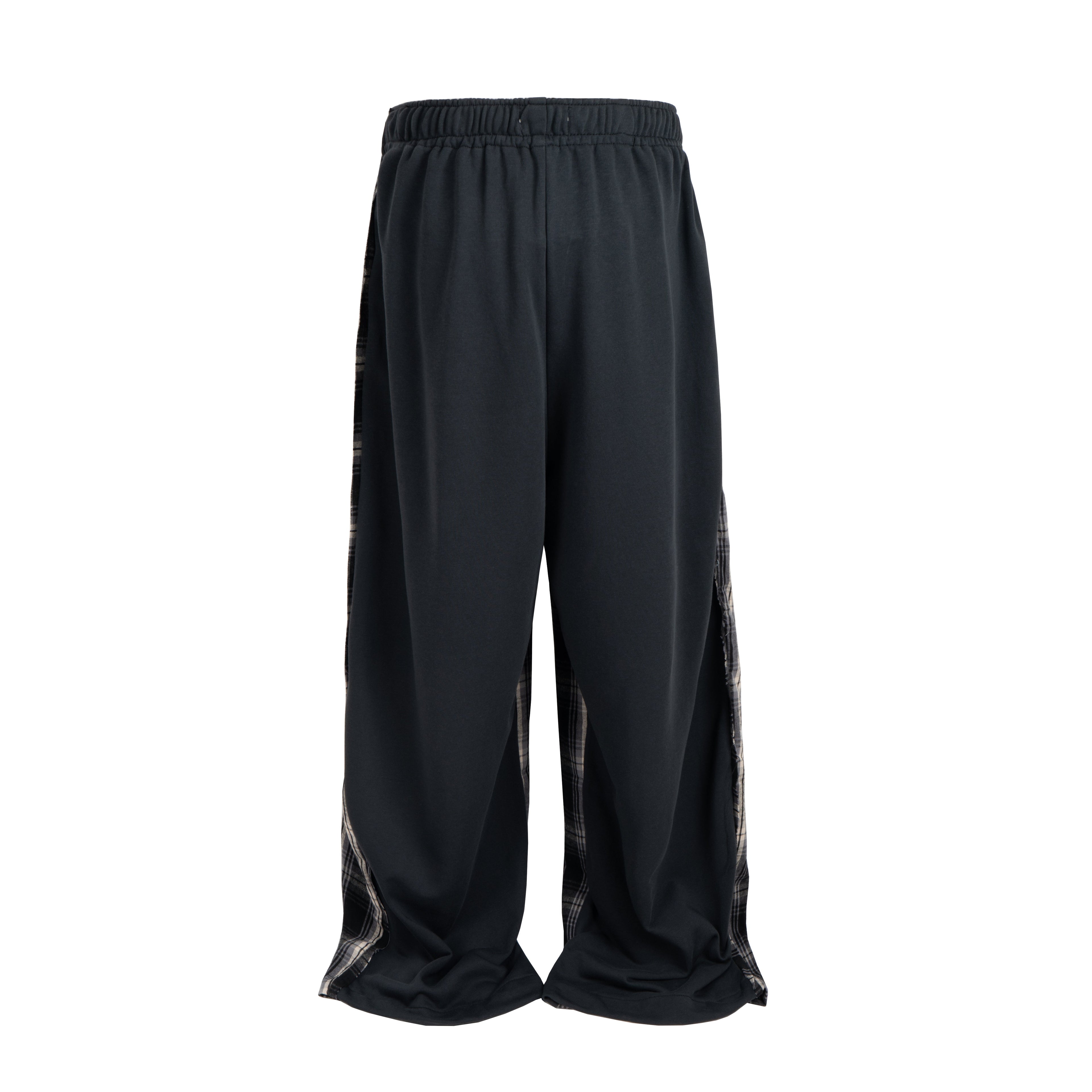 PLAID SPLIT SWEATPANTS
