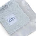 Luxury Baby Lovey Security Blanket with Satin Trim - Silver