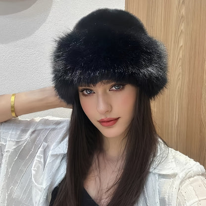 Cozy Winter Style Warm Faux Fur Princess Hat