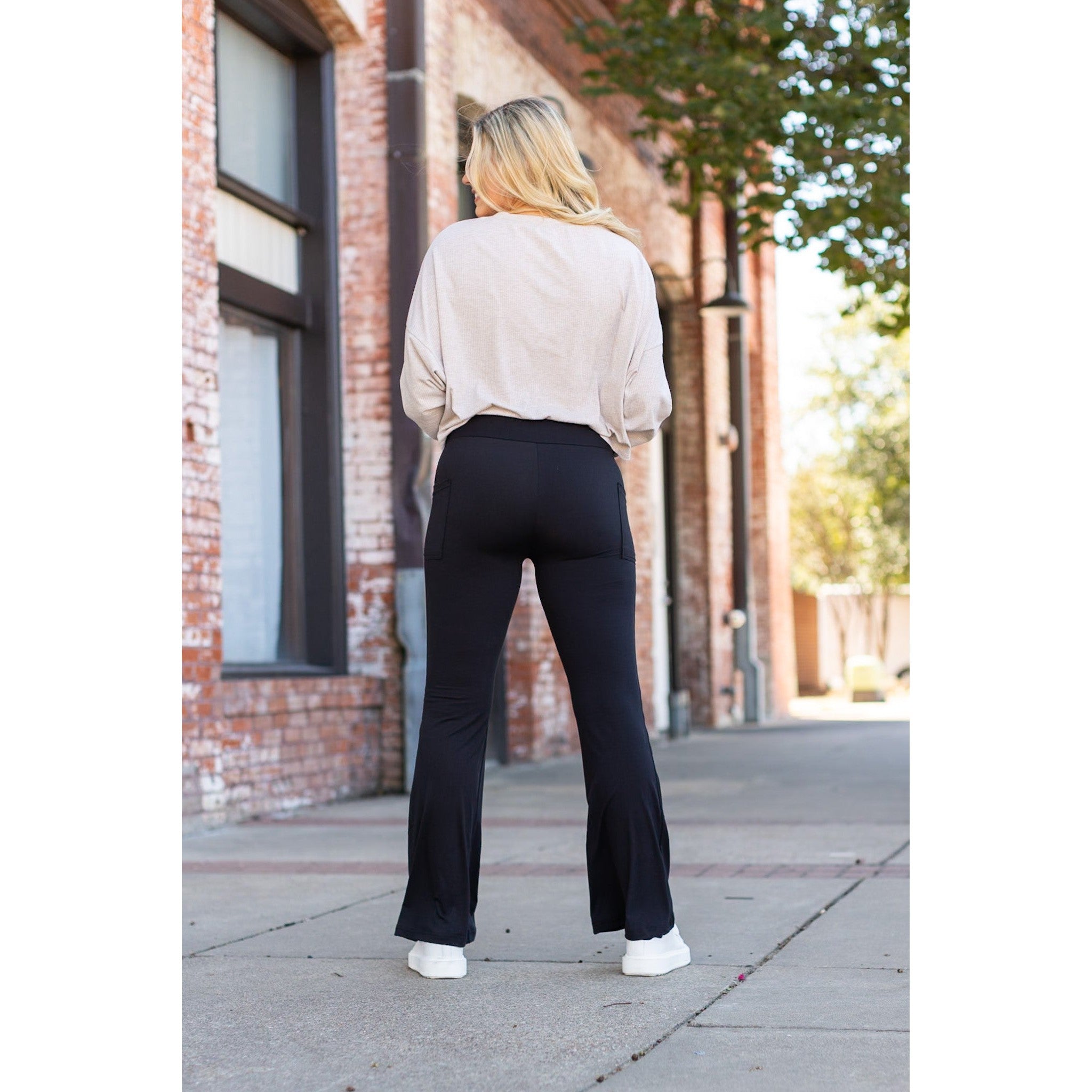 Vanessa - Black Bootcut Leggings - 27