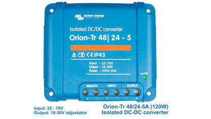 DC-DC Converters: step up/down transformers for 12V, 24V & 48V