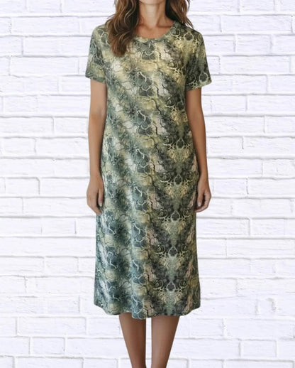 Jenneke Palm Leaf Shift Dress