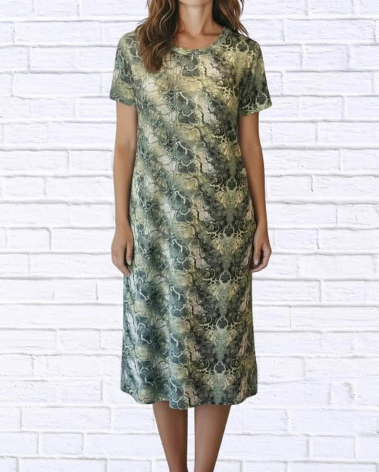 Jenneke Palm Leaf Shift Dress