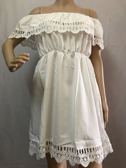 Off-the-Shoulder Lace Dress for Women