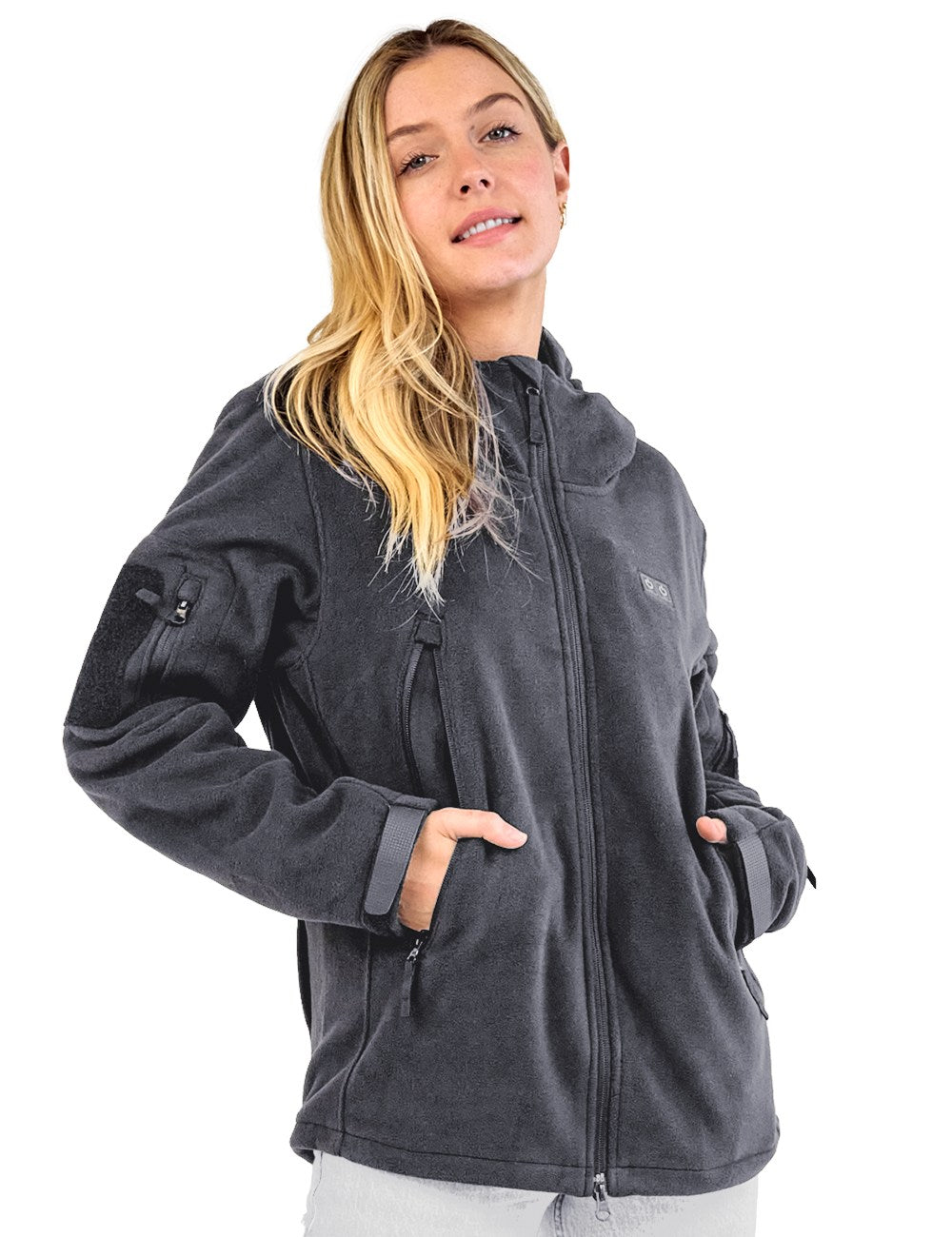 ANTARCTICA GEAR Fleece Heating Jacket, Fit Zip Hood Winter Jacket For Men