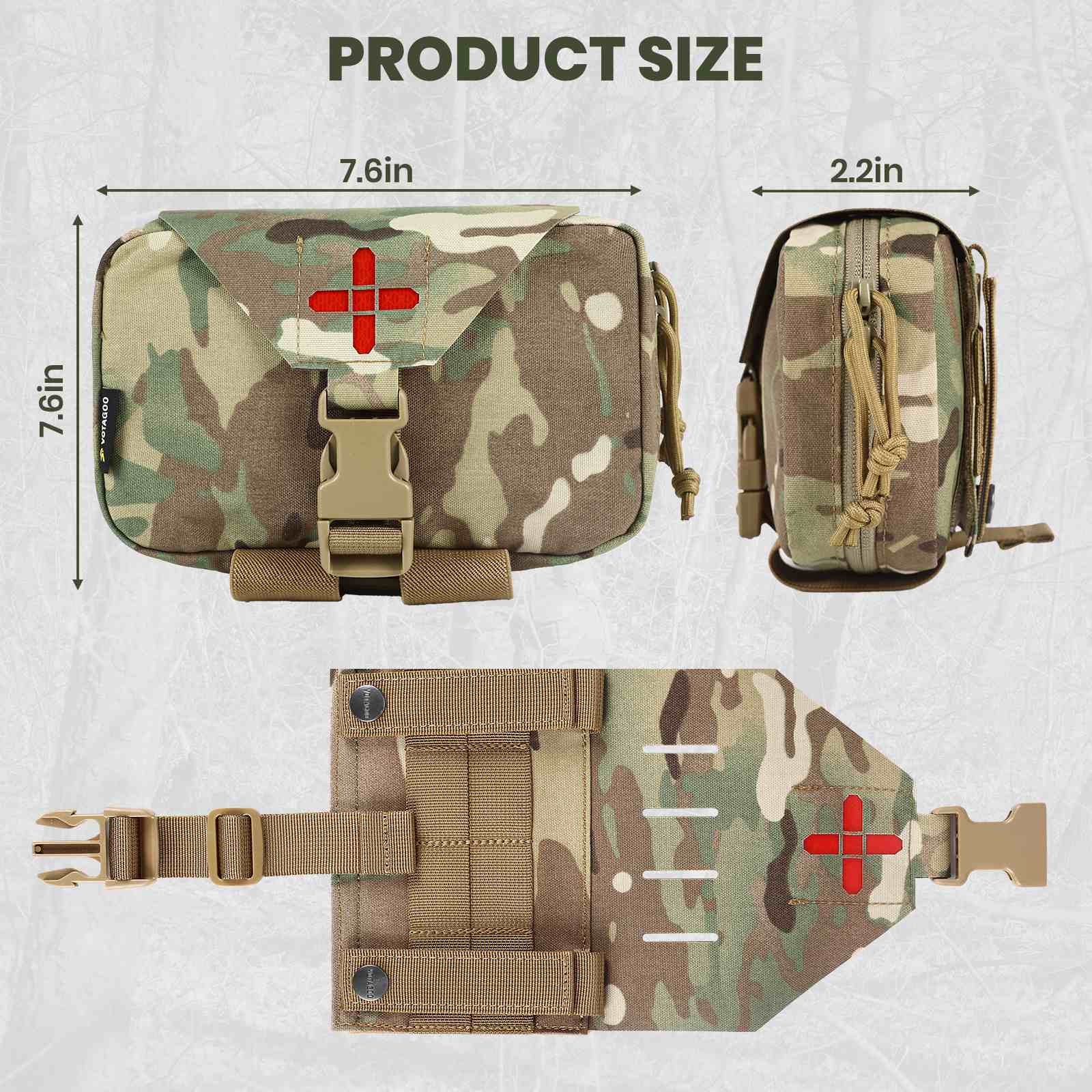 Votagoo IFAK Pouch, First Aid Pouch for Outdoor Emergency Survival Bags