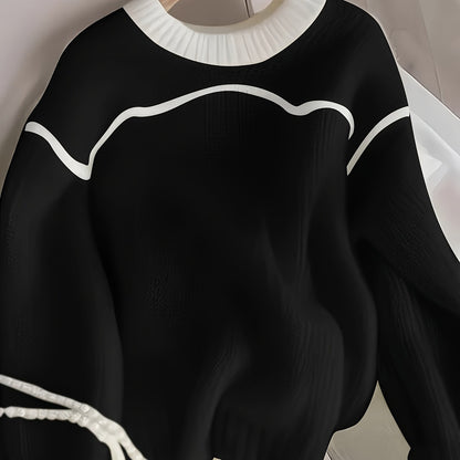 Elegant Plus Size Loose Fit Cozy Knit Sweater