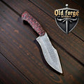 Handmade Damascus Steel Hunting Knife with Epoxy Resin Handle