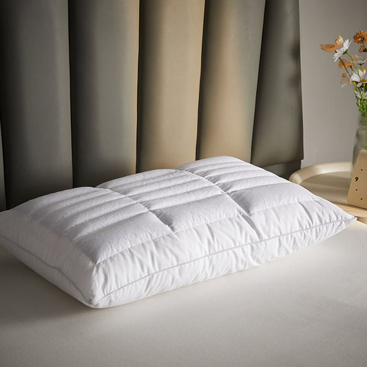Hotel-Style Buckwheat Cervical Pillow – Pure Cotton Cover with Partition Design for Neck Support