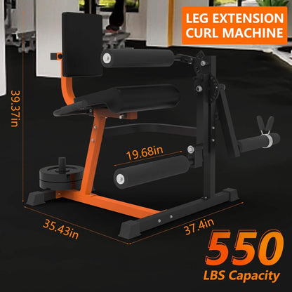 Rovix 550LBS Adjustable Lower Body Leg Extension And Curl Machine (SAK16390)