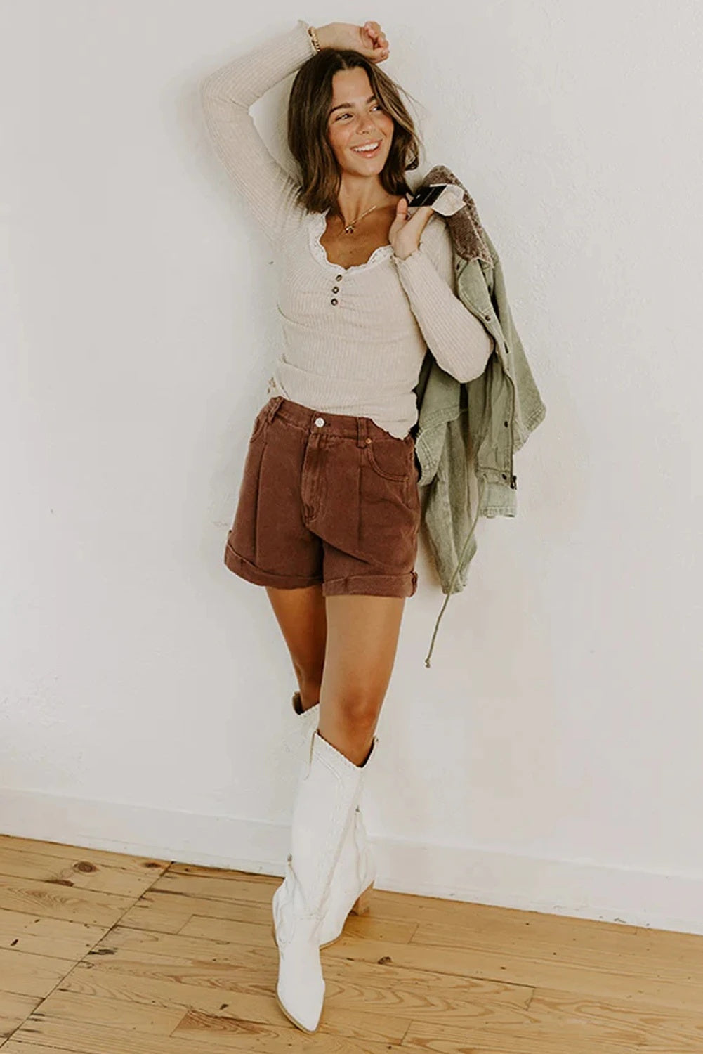 Lace Stitching Lace Collar Slim-fit Long Sleeve Women