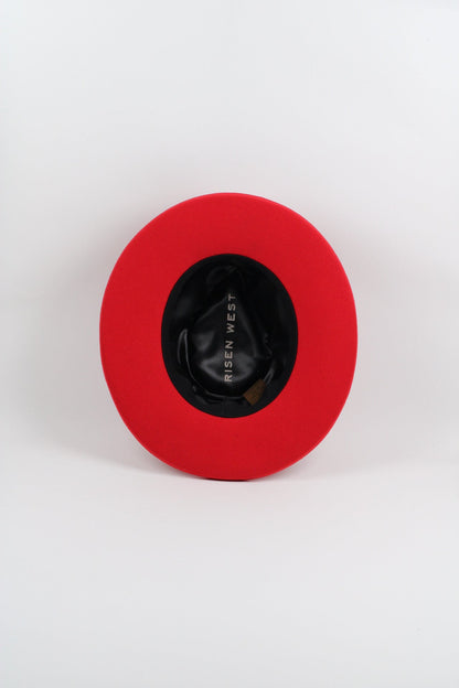 Harper Pencil Brim Hat - Cherry Red
